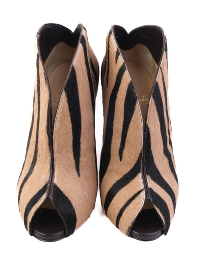Excellent Christian Louboutin Zebra Print High Heels Size 37.5