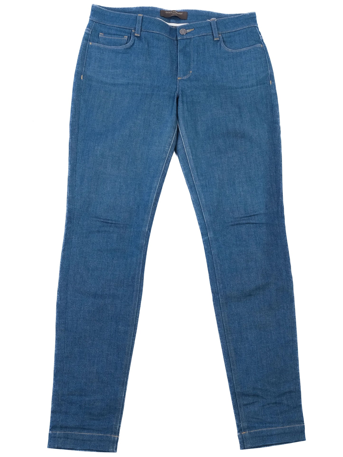 excellent dolce gabbana blue jeans women xl made in italy