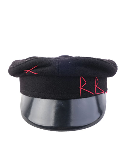 Excellent Ruslan Baginskiy Black Wool Cap with RB Embroidery