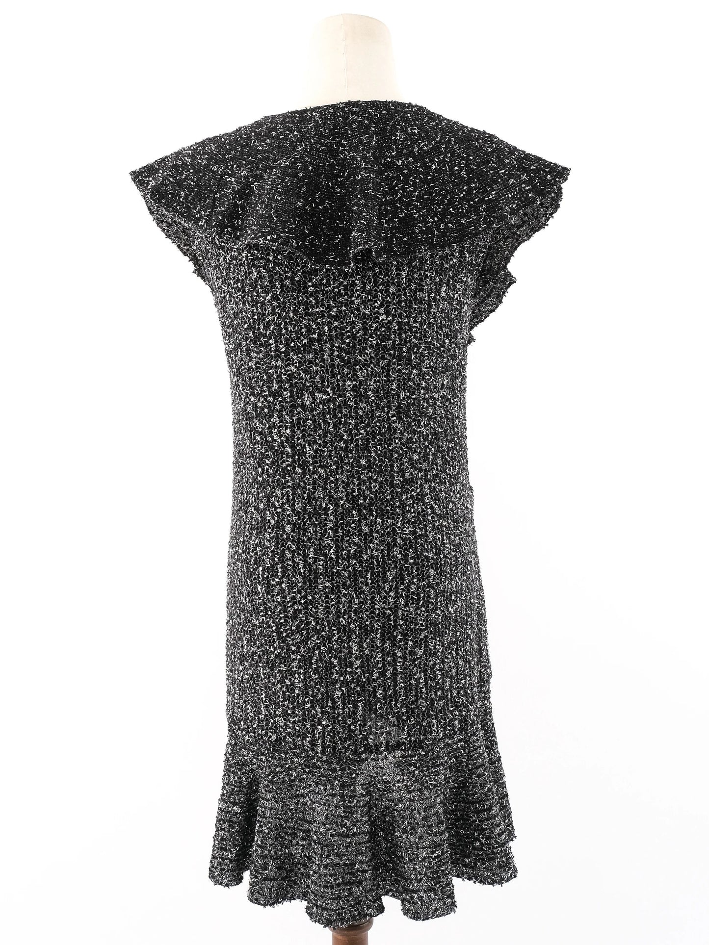 excellent st. john gray asymmetrical dress viscose size n/a