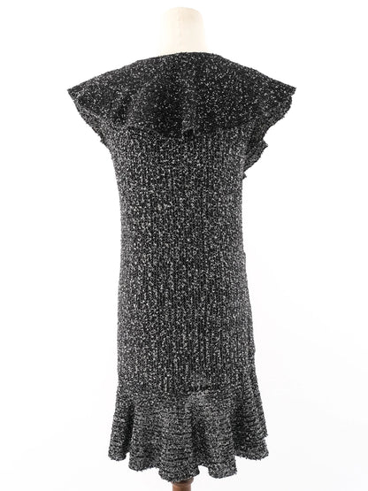 Excellent St. John Gray Asymmetrical Dress Viscose Size N/A