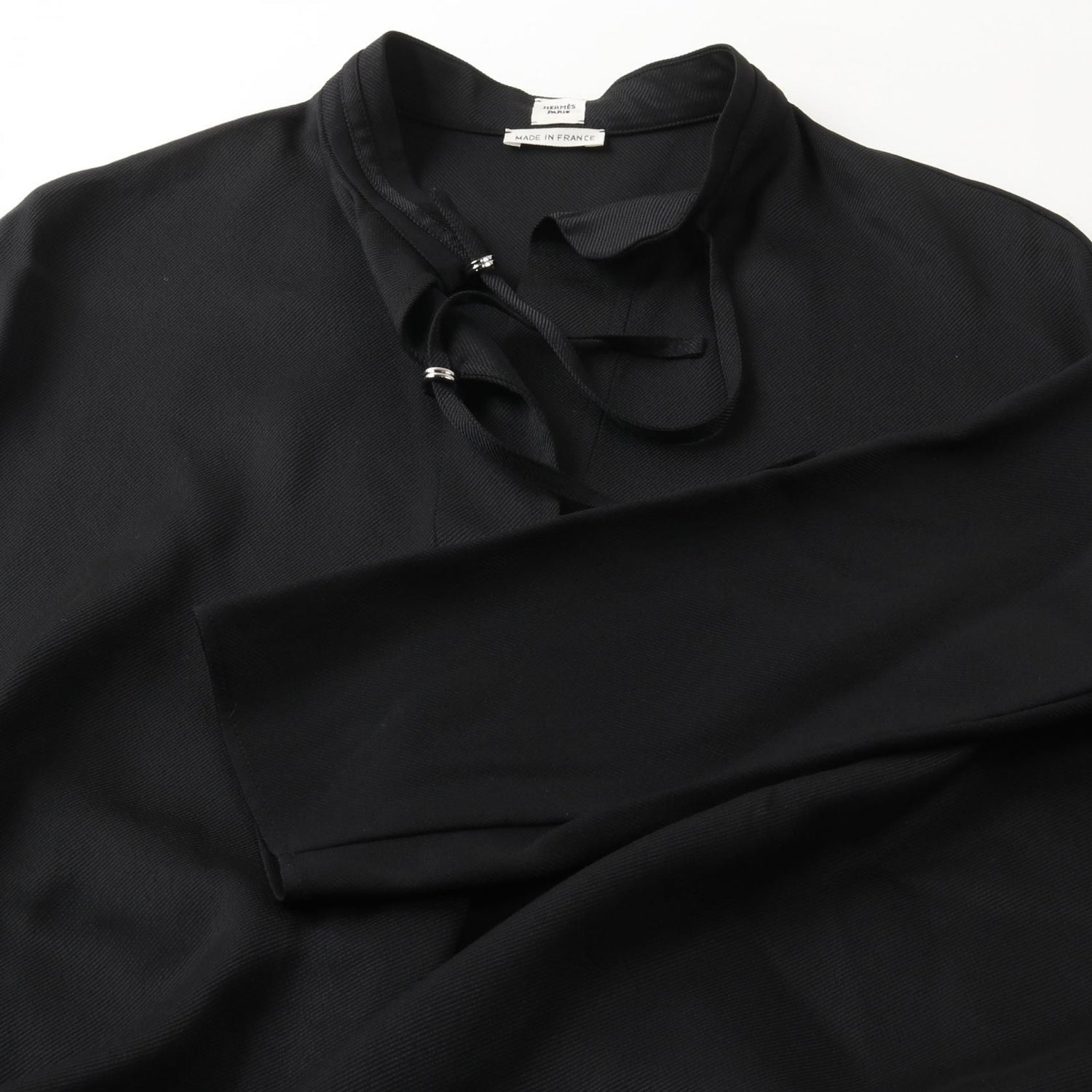 Hermes Dress Black Rayon Silk