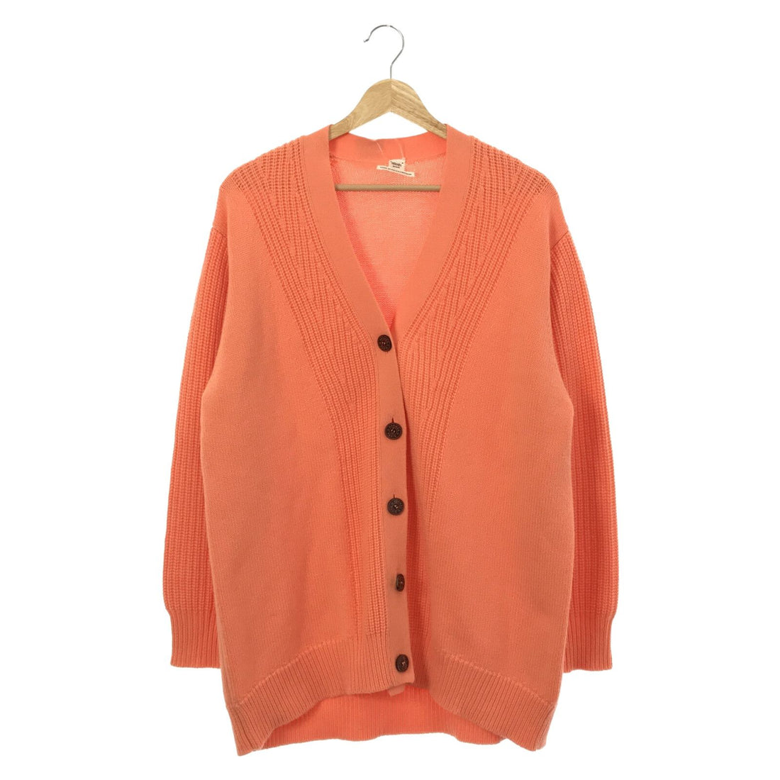 Hermes Jacket Knitwear Cardigan Cashmere Cotton Orange  34