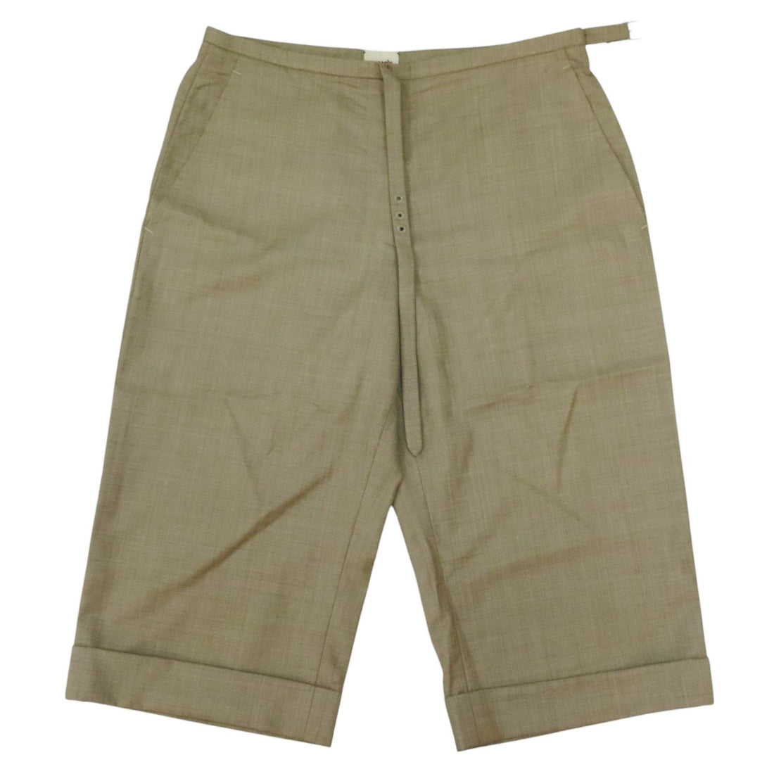 Hermes Wool Three Quarter Pants Khaki 34