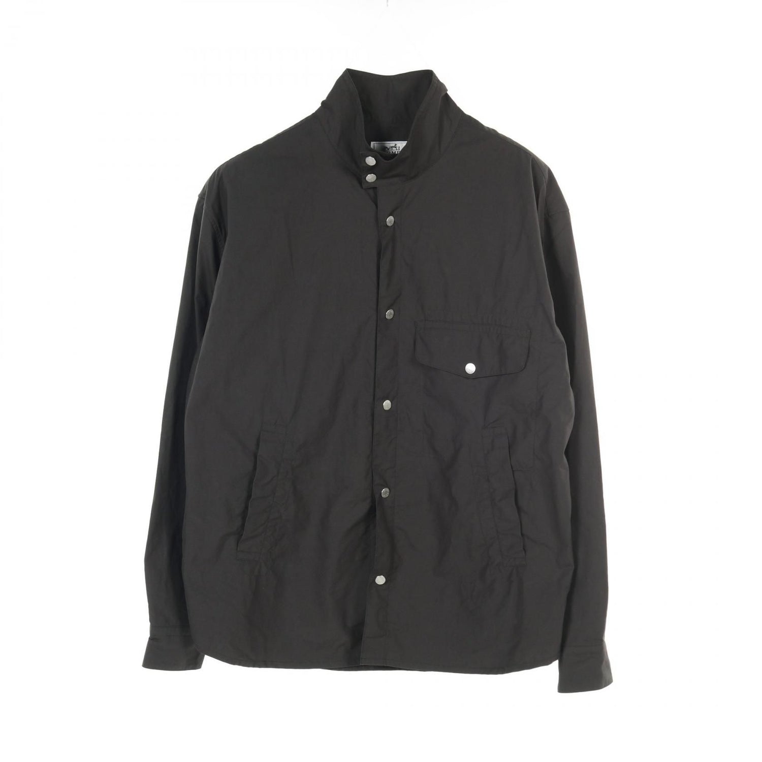Hermes Boxy Fit Overlapping Pockets Other Tops Gray Cotton