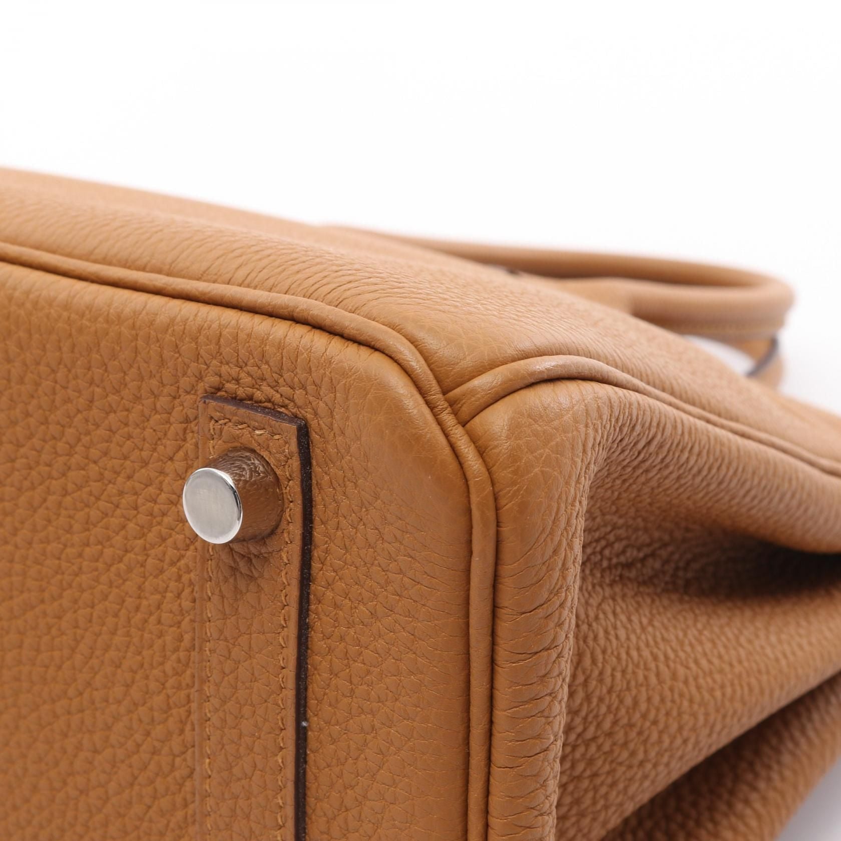 Hermes Birkin 25 Verso Handbag Sesame Brown Togo Leather