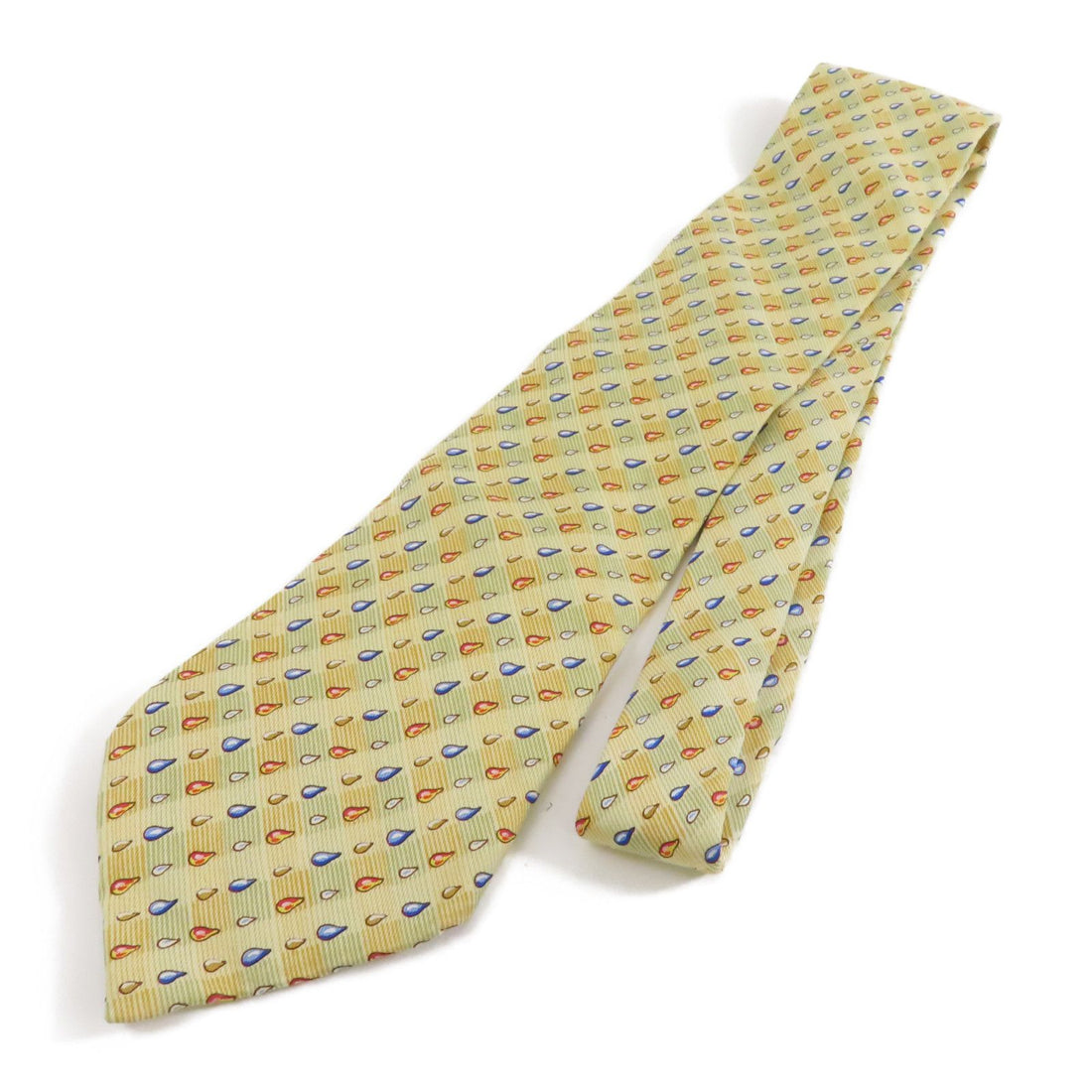 Hermes Silk Tie Belt Yellow Tie Yellow Silk