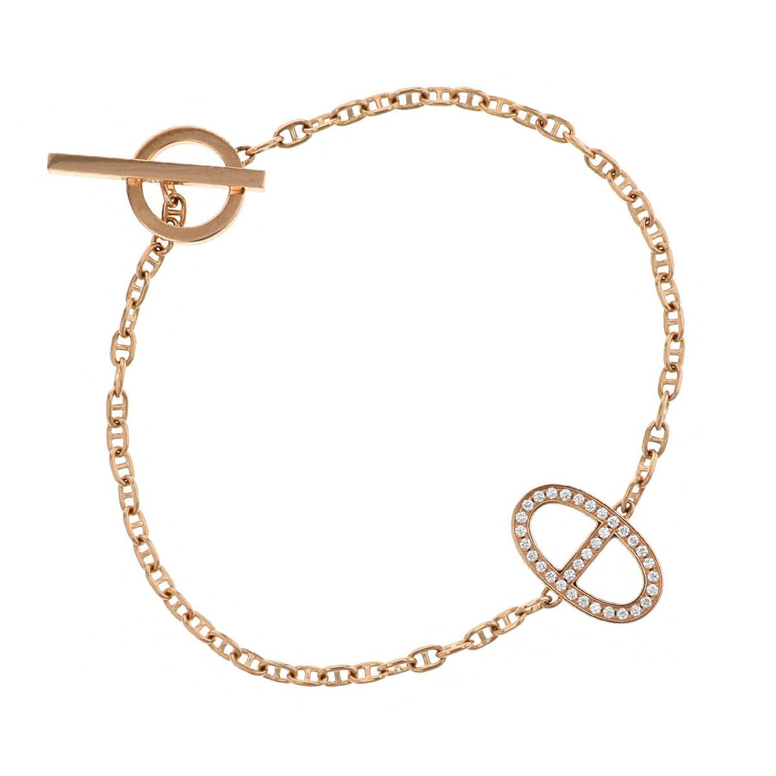 Hermes diamonds and gold bracelet