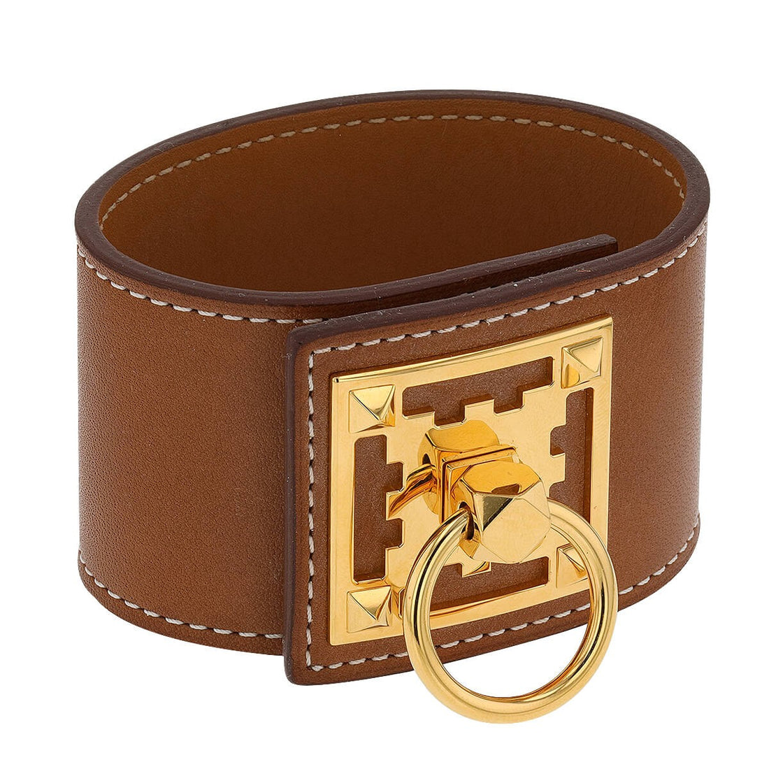 Hermes  gold plated metal bracelet