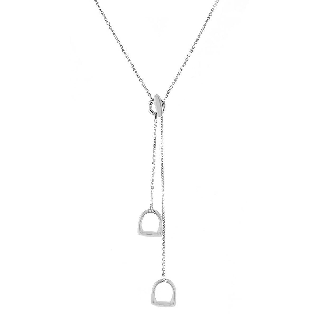 Hermes Etrier gold necklace