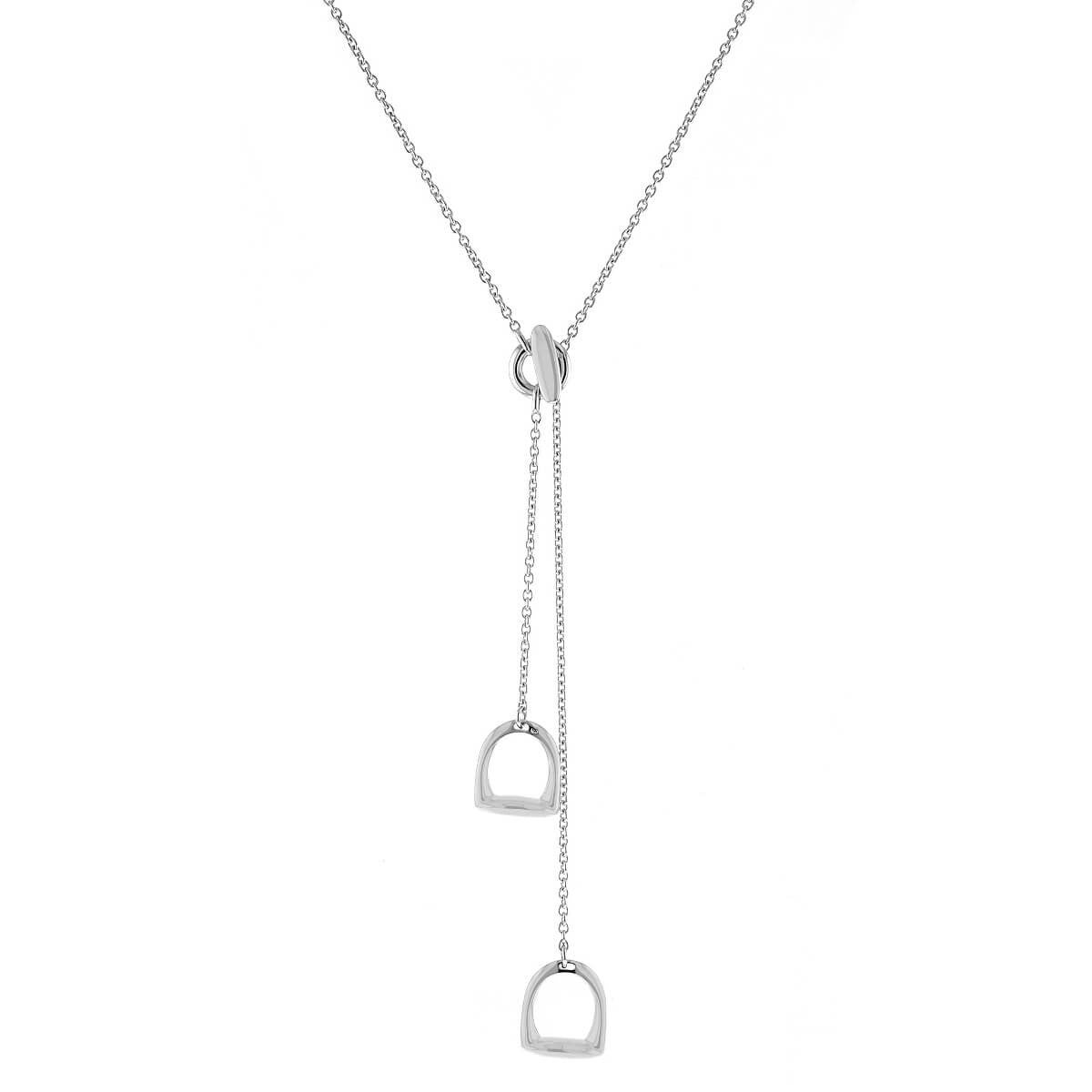 hermes etrier gold necklace