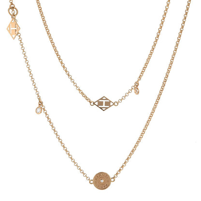 Herm�s Gambade diamonds and gold necklace