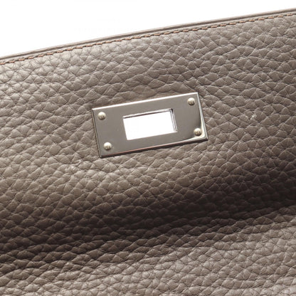 Hermes Kelly 35 Handbag Etain Brown Leather Taurillon Clemence