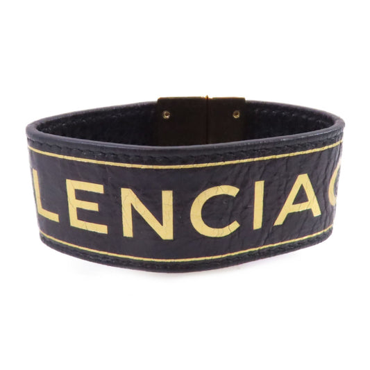 Balenciaga Golden/cowhide Leather Bracelet Golden/black Bracelet Black Gold Black Other Calfskin/metal