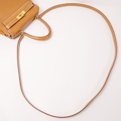 Hermes Gulliver Leather Kelly Mini Gold Hand-turned Shoulder Bag 2way Shoulder Bag Gold Brown Gold Gulliver Leather Calf