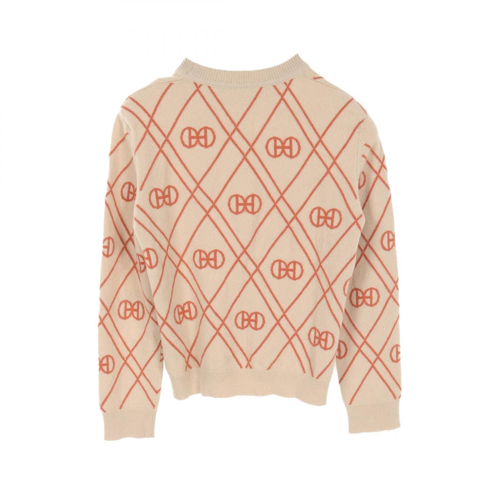 Hermes H Rondo Knit Beige Brown Cashmere