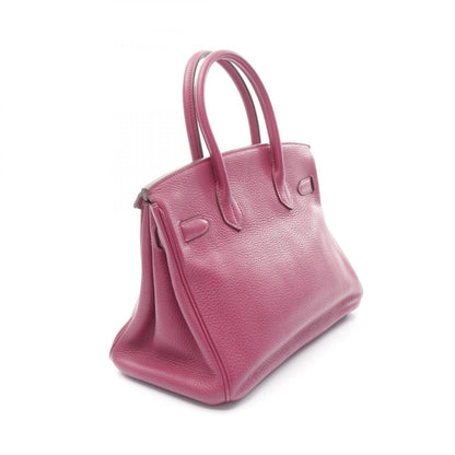 Hermes Birkin 30 Handbag Tosca Pink Leather Taurillon Clemence