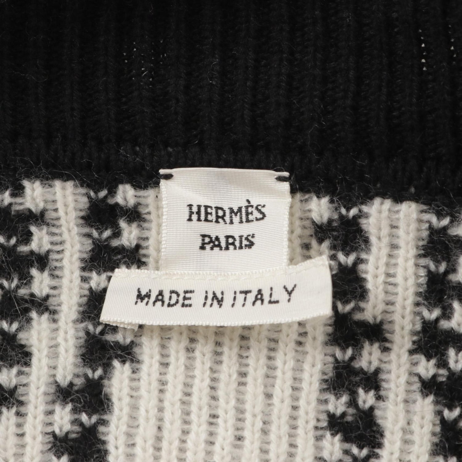 Hermes Brides De Gala Cardigan White Black White Cashmere Cotton 3e 2711d 8