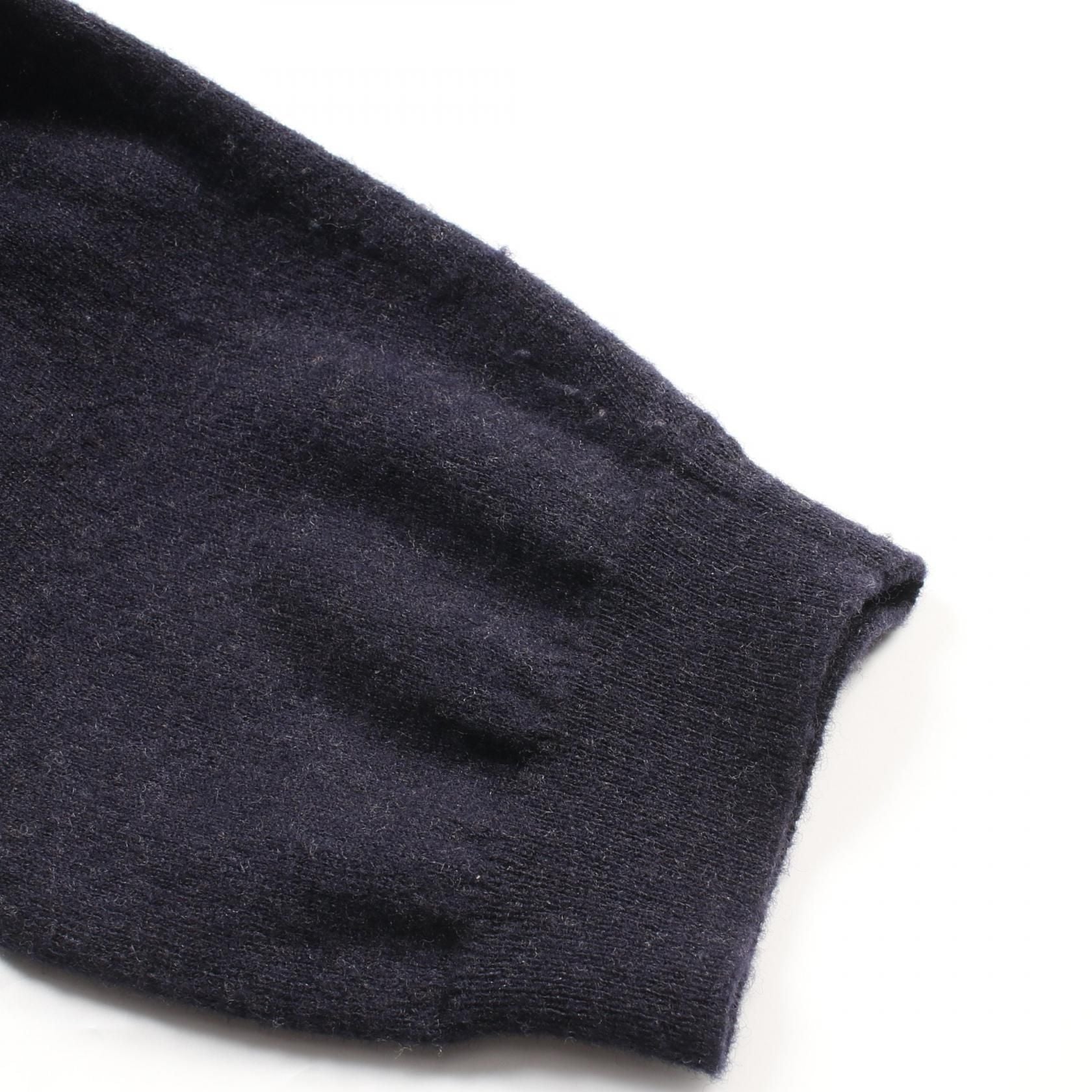 Hermes Les Cles Bandana Cardigan Jacket 67-7762 Silk Wool Navy 