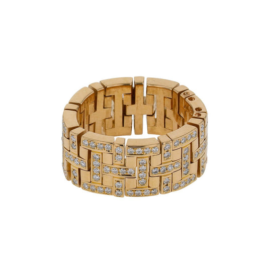 Leon Hatot gold and diamonds ring