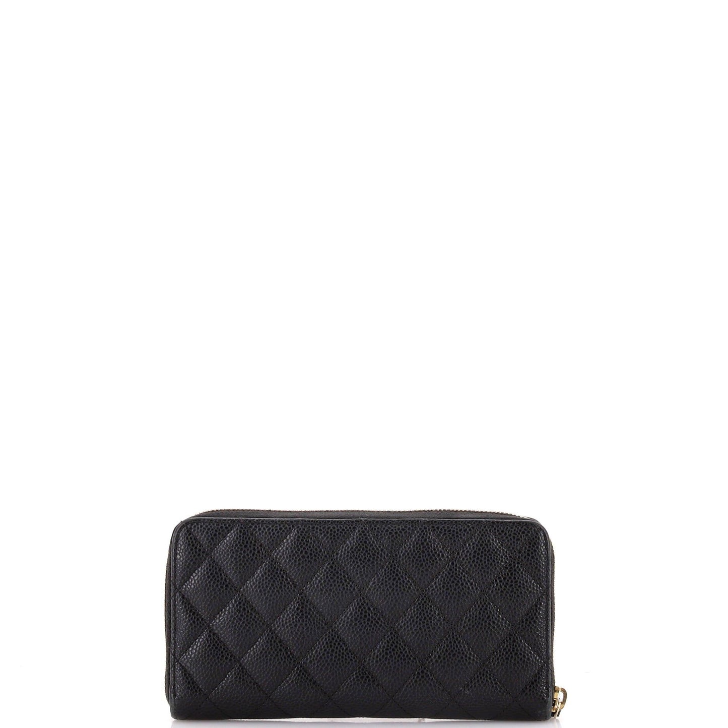 zip around wallet quilted caviar long