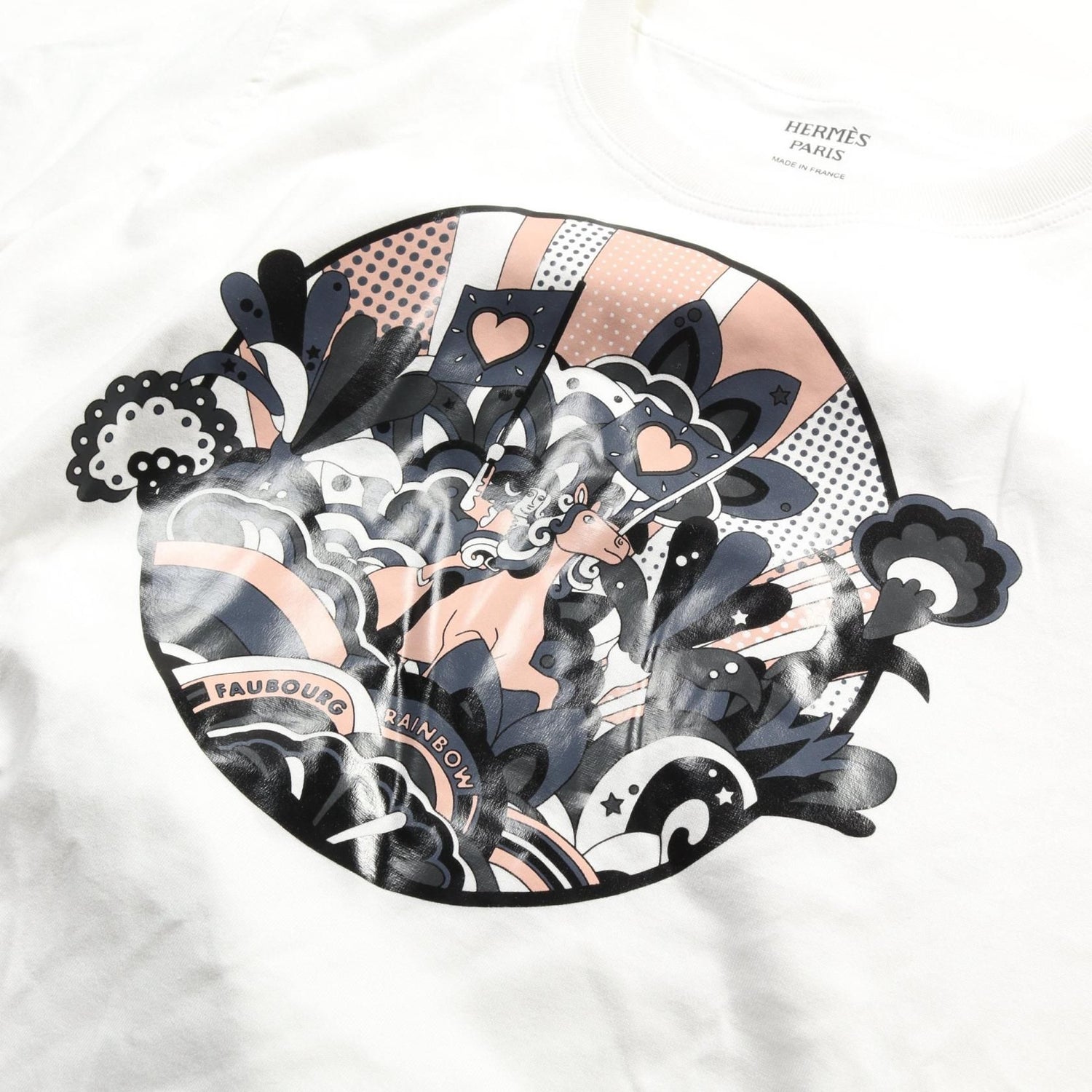 Hermes Cartouche T-shirt White Cotton 2e 4613du