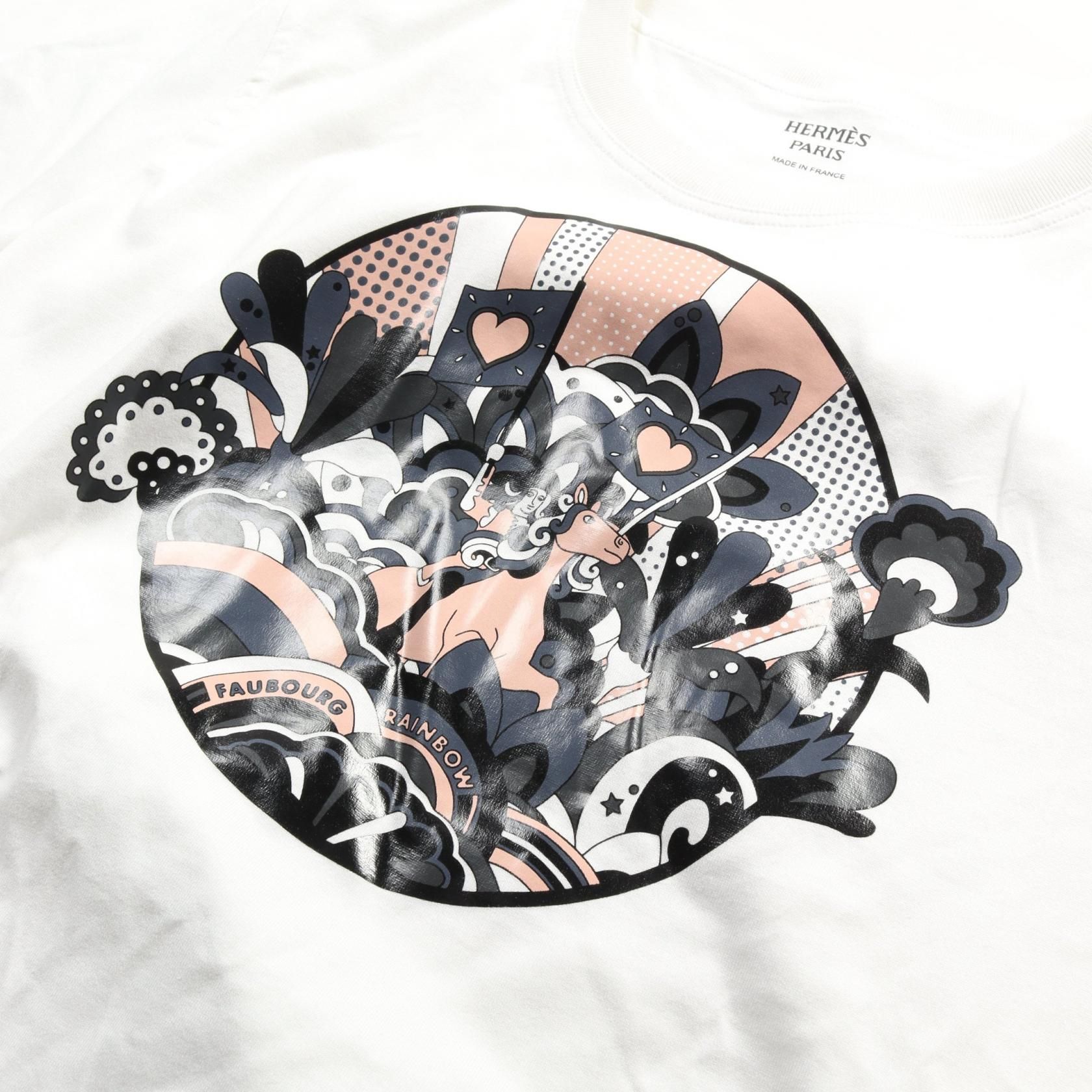 Hermes Cartouche T-shirt White Cotton 2e 4613du