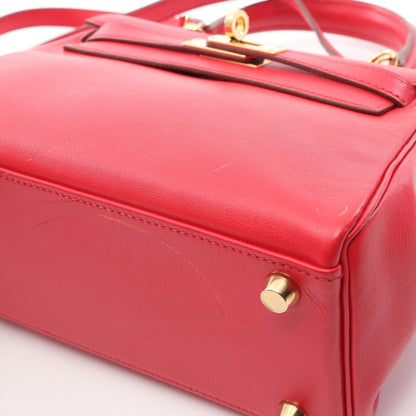 Hermes Mini Kelly Crossbody Hand Bag D Gulliver Leather Red Ghw