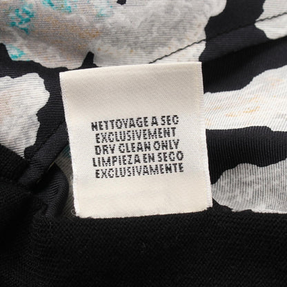 Hermes Twillaine Dress Silk Wool Silk Black Multicolor 36