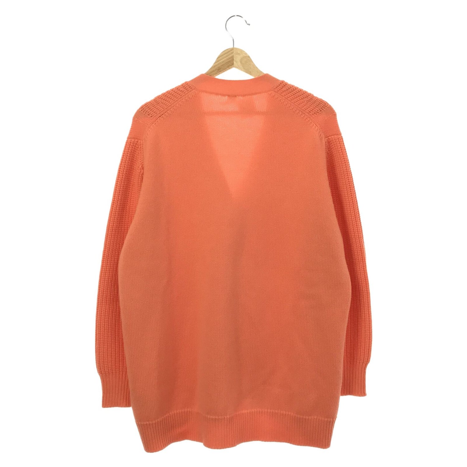 Hermes Jacket Knitwear Cardigan Cashmere Cotton Orange  34