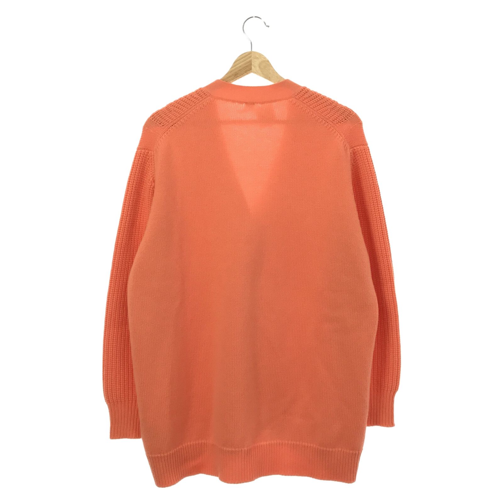 Hermes Jacket Knitwear Cardigan Cashmere Cotton Orange  34