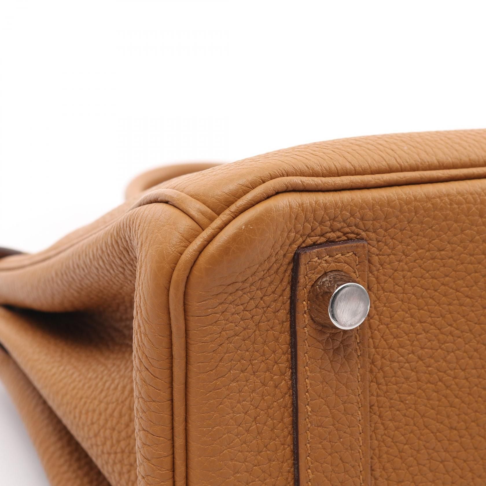Hermes Birkin 25 Verso Handbag Sesame Brown Togo Leather