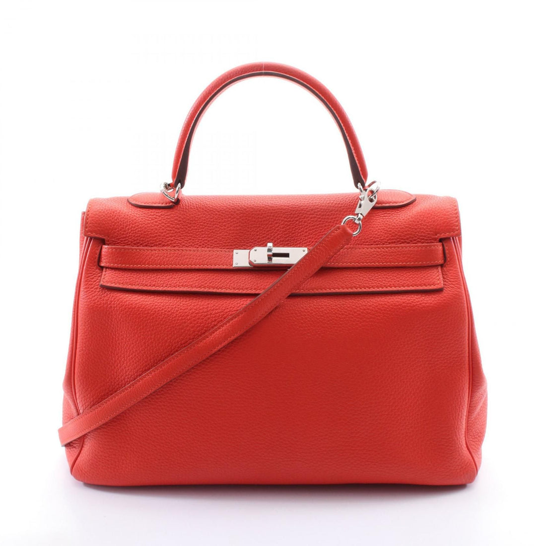 Hermes Kelly 35 Handbag Capucine Brown Togo Leather