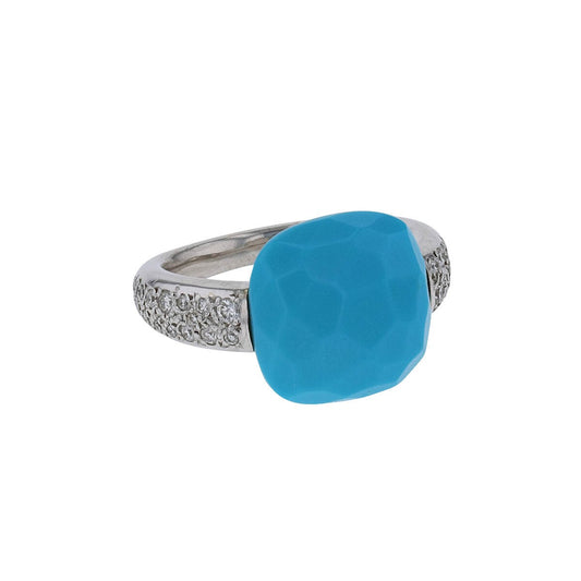 Pomellato Capri turquoise, diamonds and gold ring