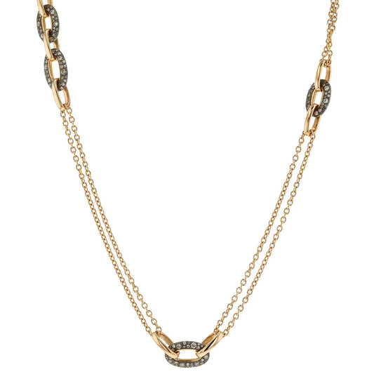 Pomellato diamonds, gold and silver long necklace