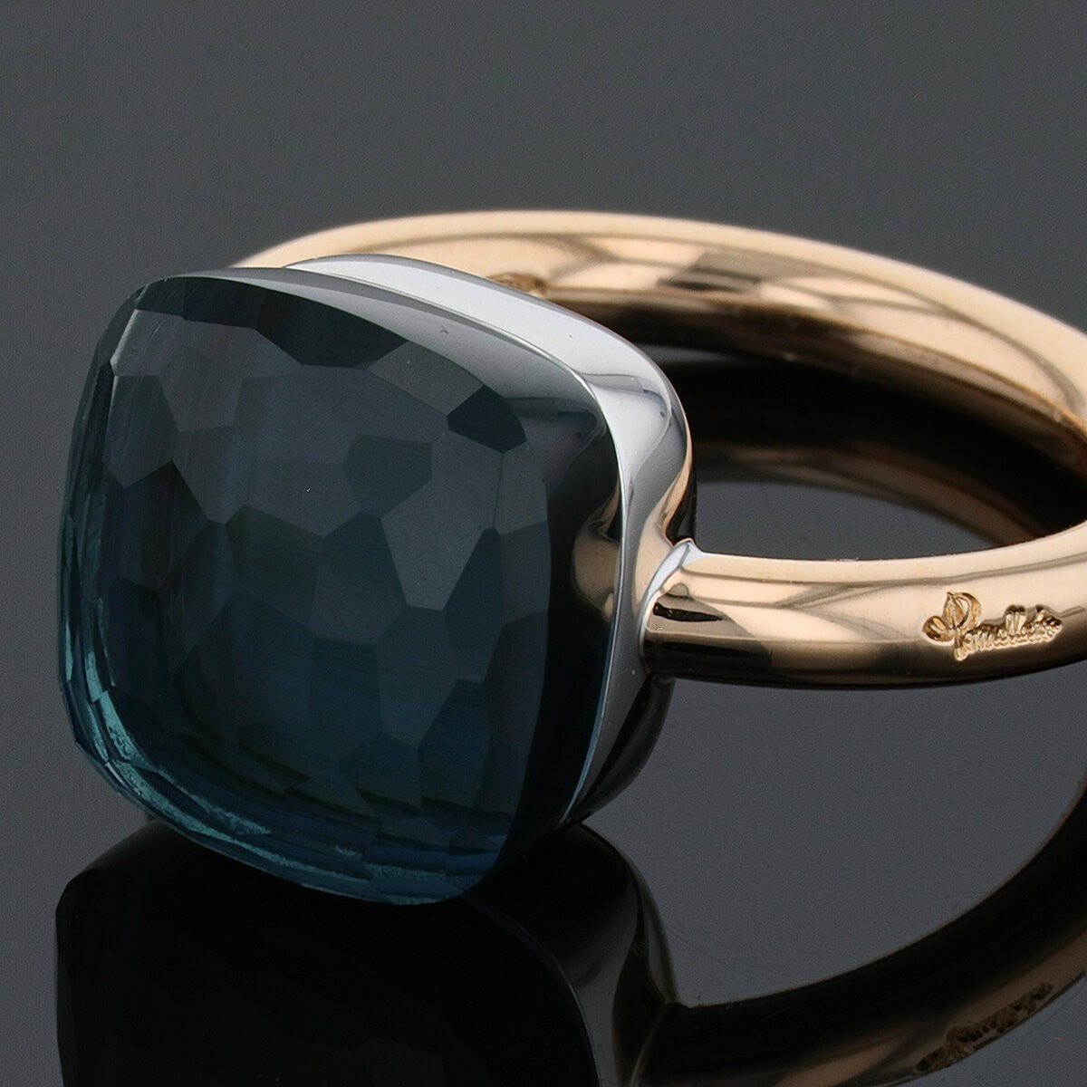 pomellato nudo topaz and gold ring