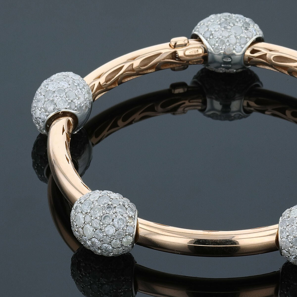 pomellato tango diamonds, gold and silver bracelet