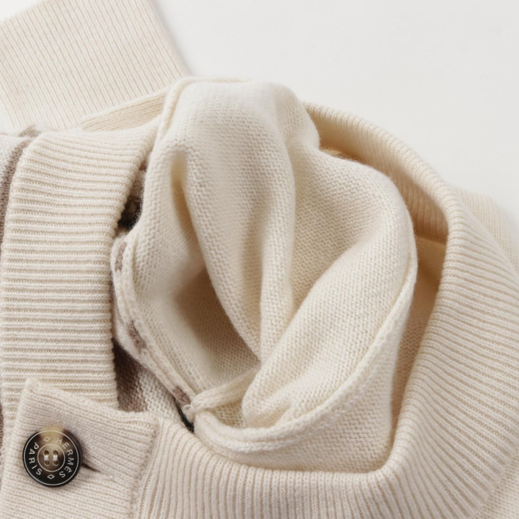 Hermes Bouclerie Moderne Dress 96-7700 Cashmere Beige 36