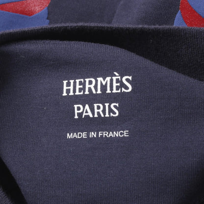 Hermes Kanoe T-shirt Navy Red Cotton 3e 4621dl