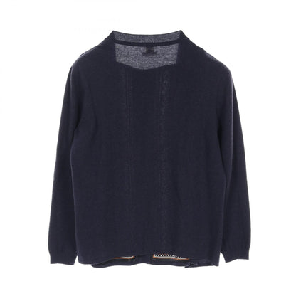 Hermes Les Cles Bandana Cardigan Jacket 67-7762 Silk Wool Navy 