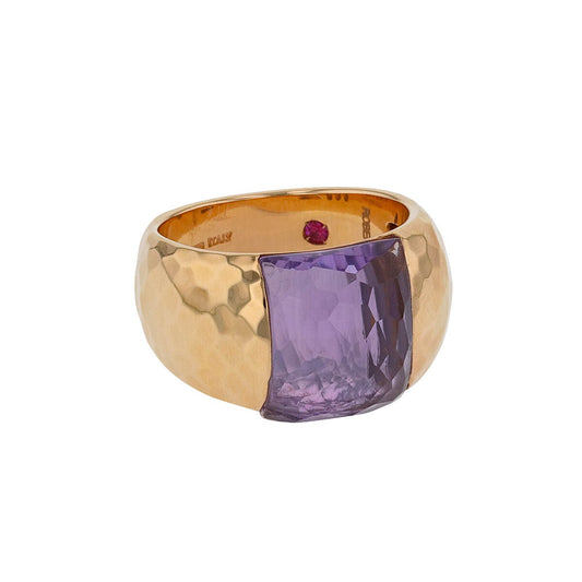 Roberto Coin amethyst and gold ring