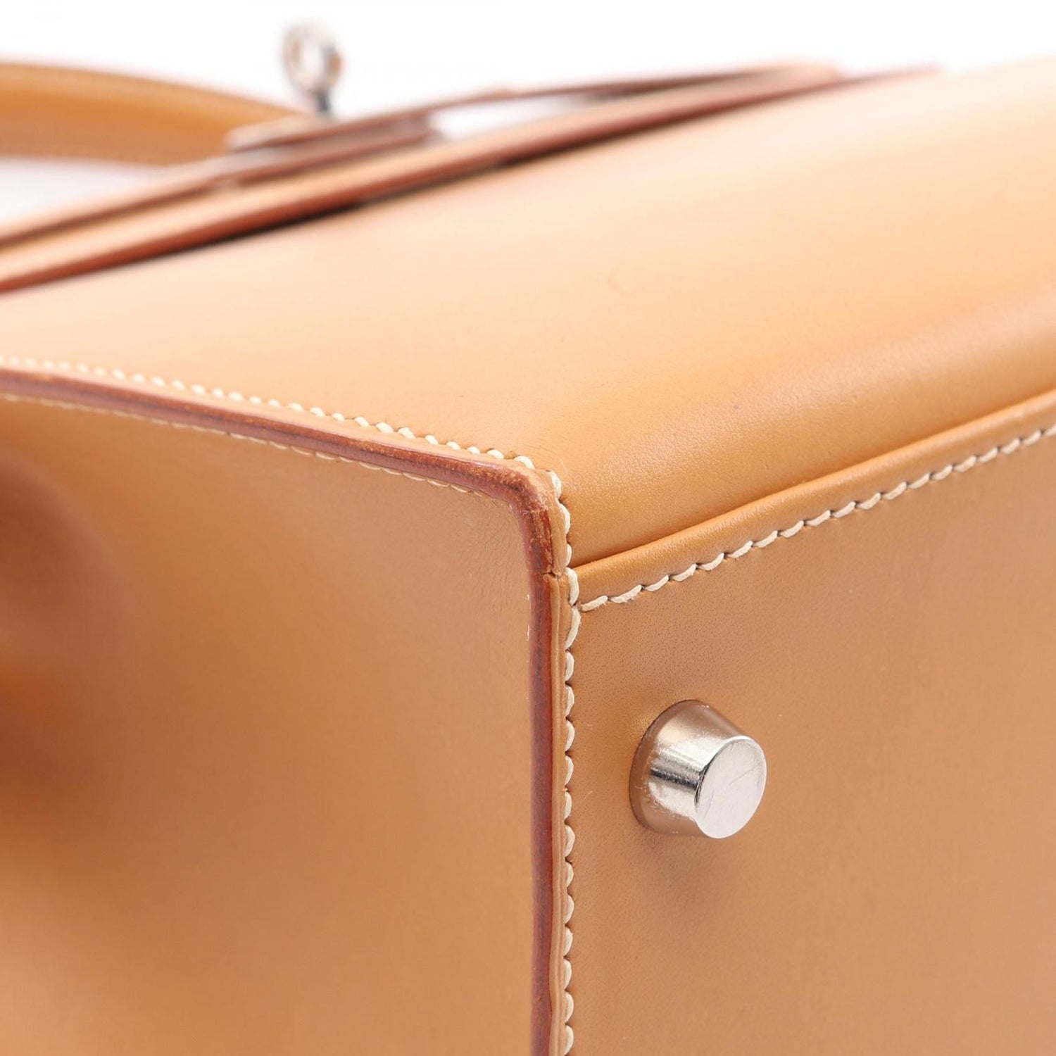 Hermes Kelly 28 Handbag Natural Sable Brown Calfskin (cowhide) Chamonix Leather