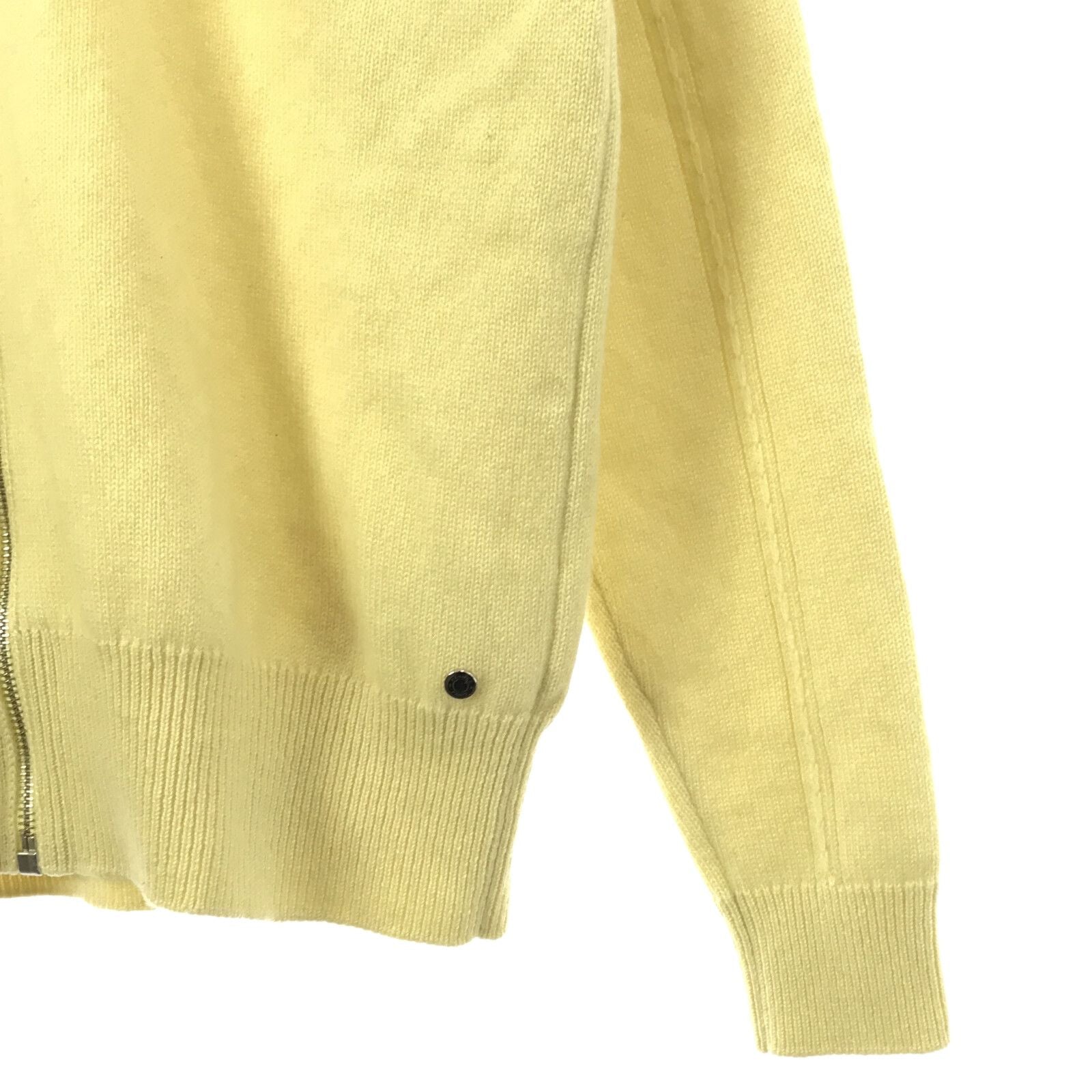 Hermes Yellow Cashmere Cardigan 34