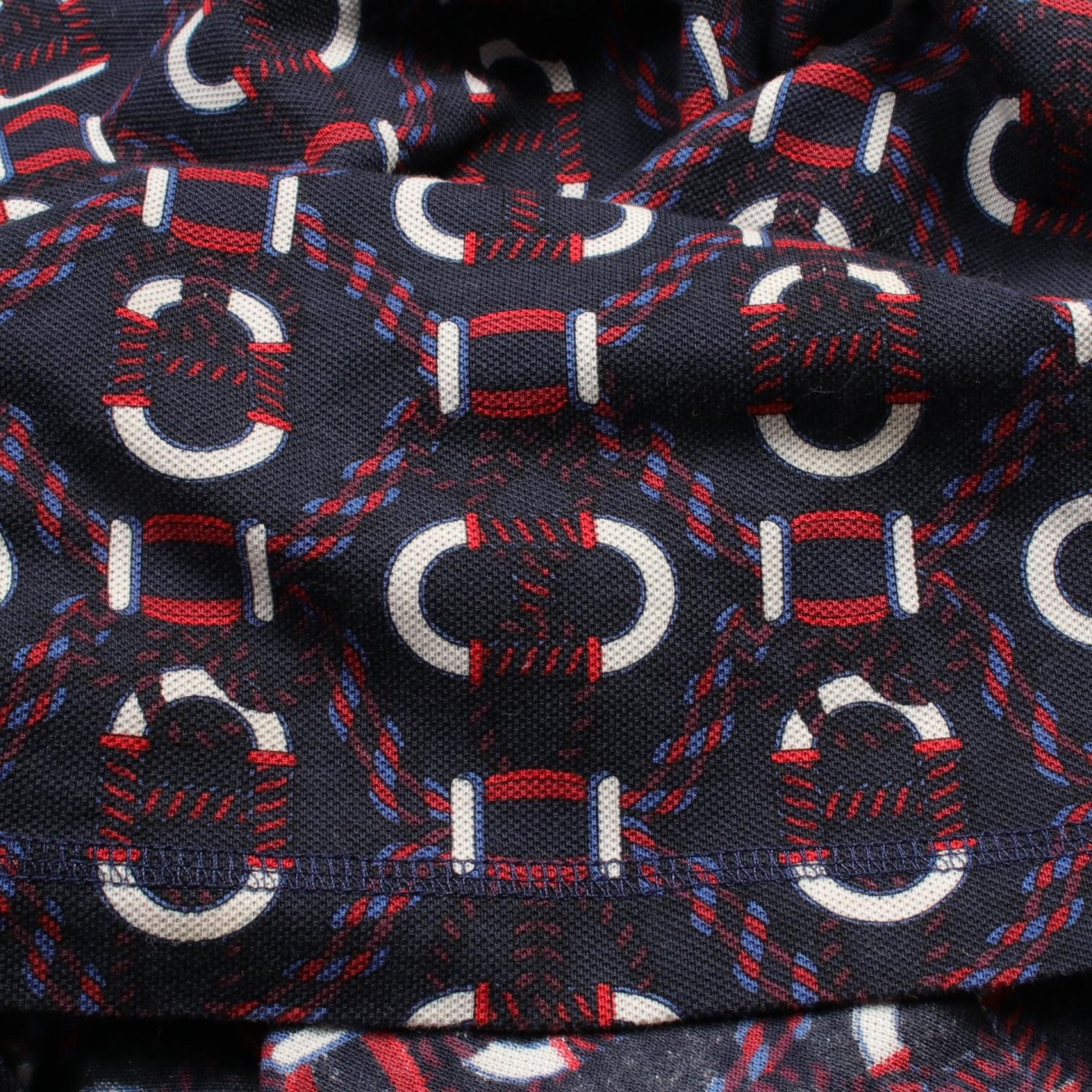 Hermes Kanoe Dress White Navy Red White Cotton 3e 4512db