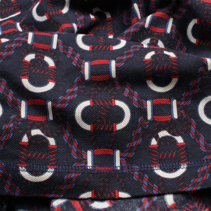 Hermes Kanoe Dress White Navy Red White Cotton 3e 4512db