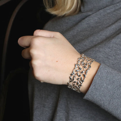 Tiffany & Co. Olive Leaf silver bracelet.