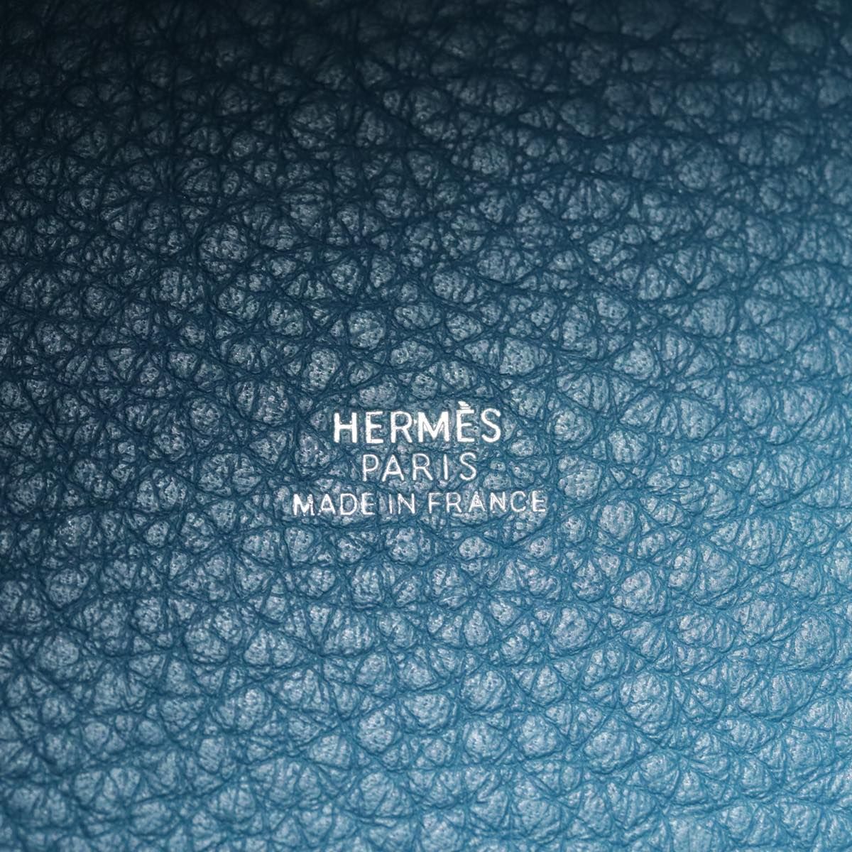 Hermes Picotan Pm Hand Bag Taurillon Clemence Blue Auth