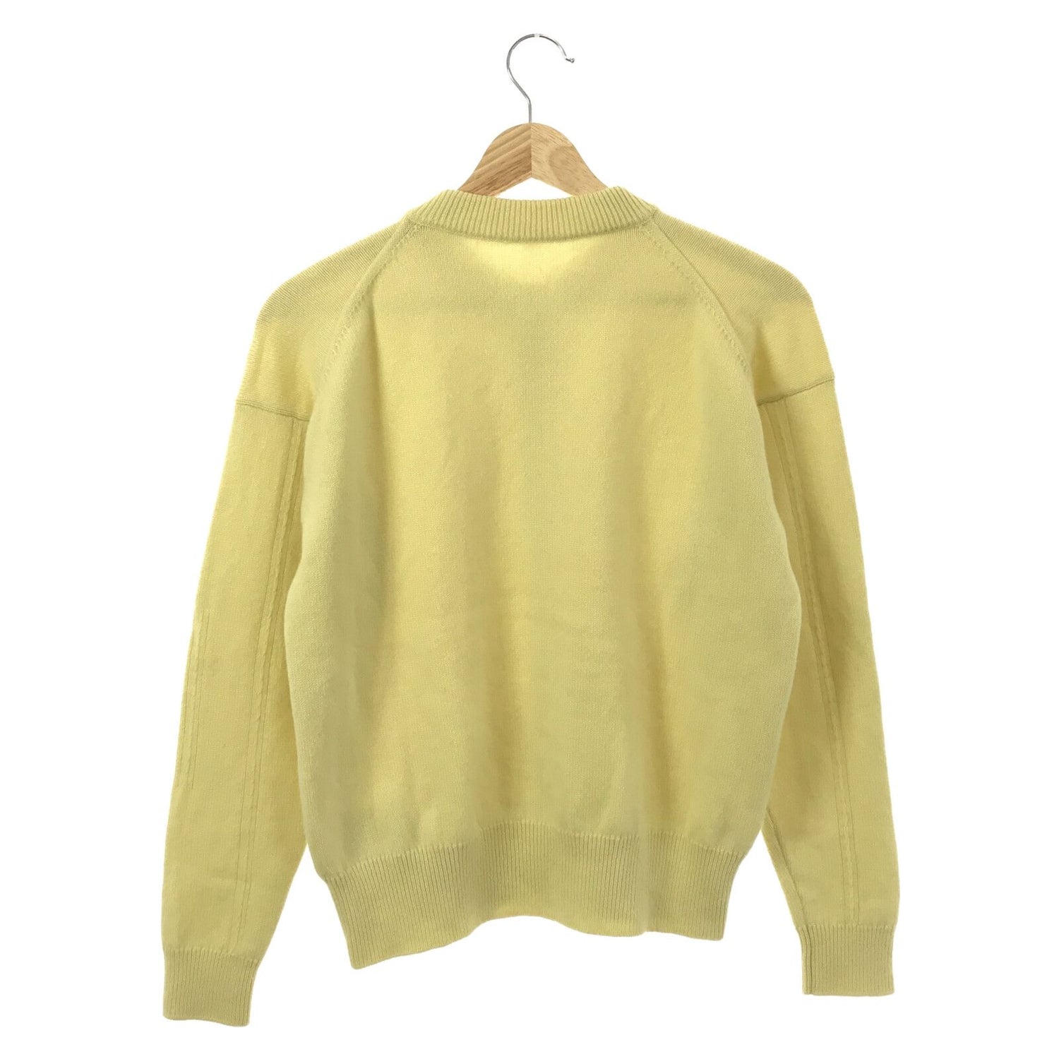 Hermes Yellow Cashmere Cardigan 34