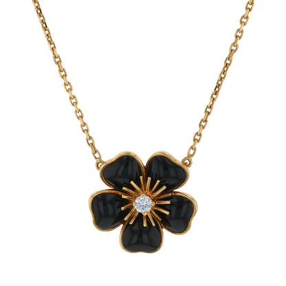 Van Cleef & Arpels onyx, diamond and gold necklace
