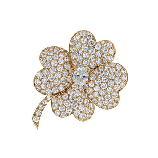Van Cleef & Arpels Cosmos diamonds and gold brooch